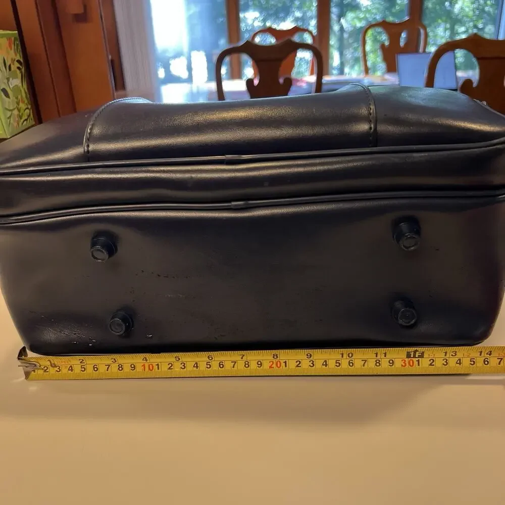 American Tourister Navy Blue Carry On Overnight Bag Luggage Vintage Retro MCM